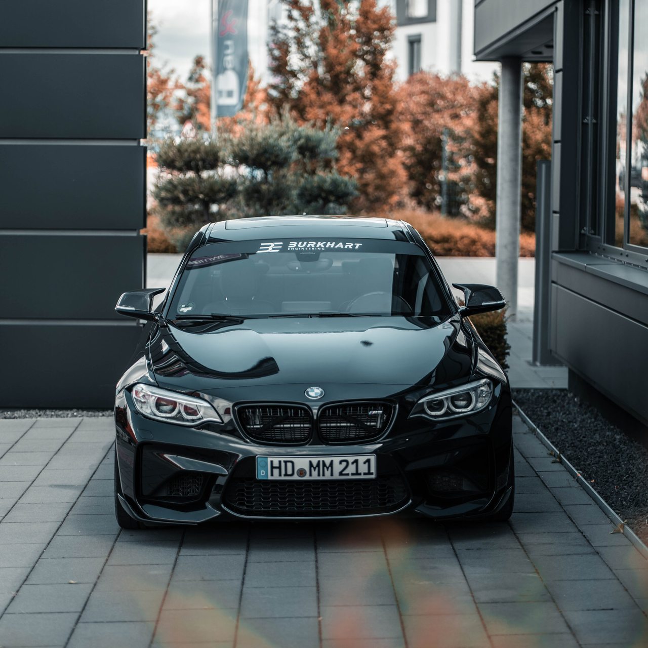 Blendschutzstreifen Frontscheibe passgenau mit Spiegelaussparung für BMW  1er F40 BJ.2019- 2-tlg